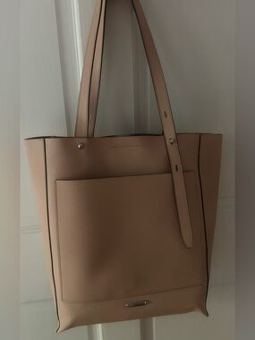 Rebecca Minkoff Structured Leather Tote in Soft Pink